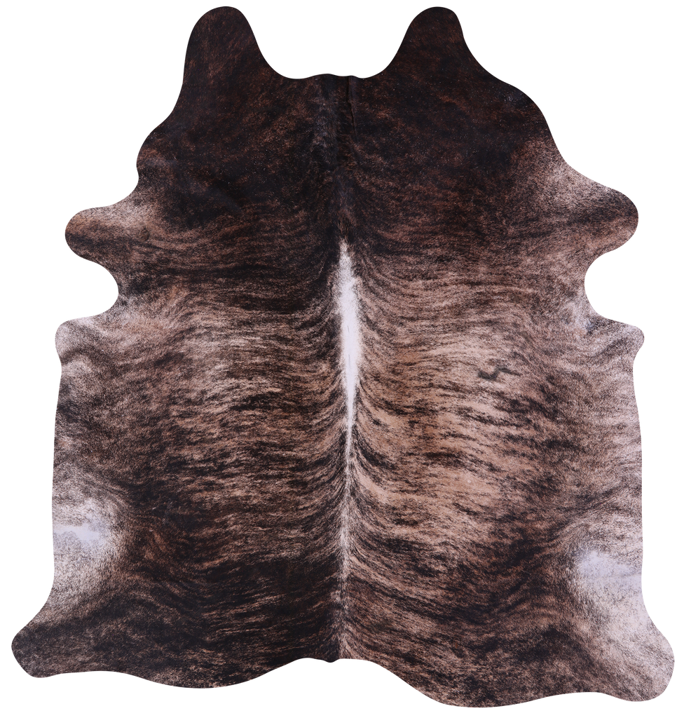 Light Brindle Natural Cowhide Rug - XX-Large 8' 0"H x 7' 10"W
