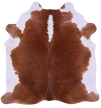 Thumbnail for Brown & White Natural Cowhide Rug - XX-Large 8' 0
