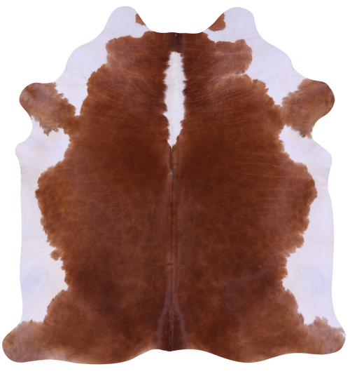 Brown & White Natural Cowhide Rug - XX-Large 8' 0