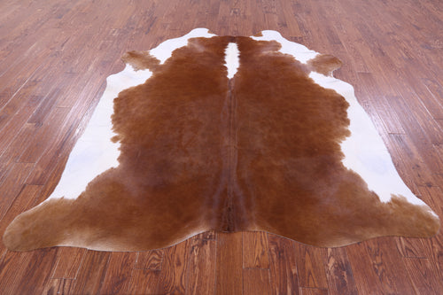 Brown & White Natural Cowhide Rug - XX-Large 8' 0