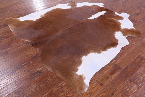 Brown & White Natural Cowhide Rug - XX-Large 8' 0