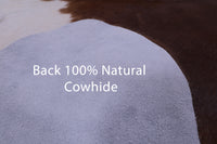 Thumbnail for Brown & White Natural Cowhide Rug - XX-Large 8' 0