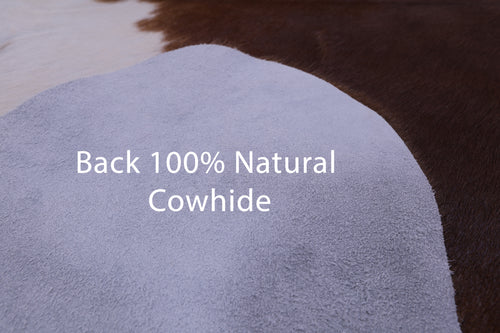 Brown & White Natural Cowhide Rug - XX-Large 8' 0