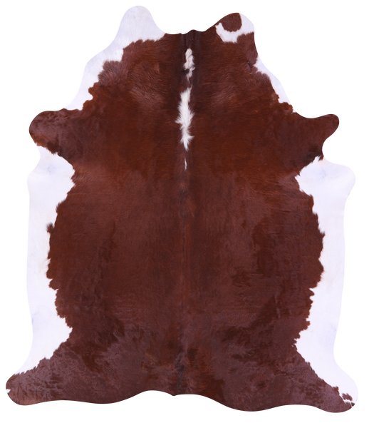 Brown & White Natural Cowhide Rug - XX-Large 8' 3"H x 7' 2"W