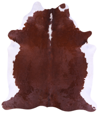 Thumbnail for Brown & White Natural Cowhide Rug - XX-Large 8' 3