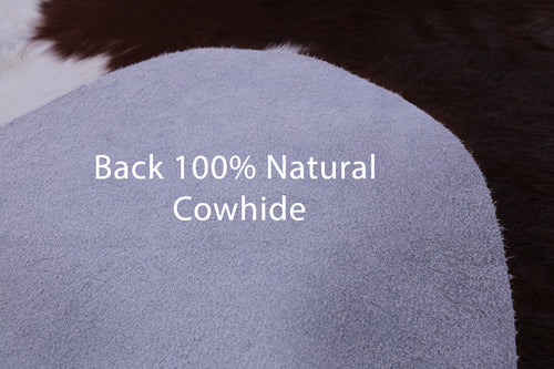 Brown & White Natural Cowhide Rug - XX-Large 8' 3