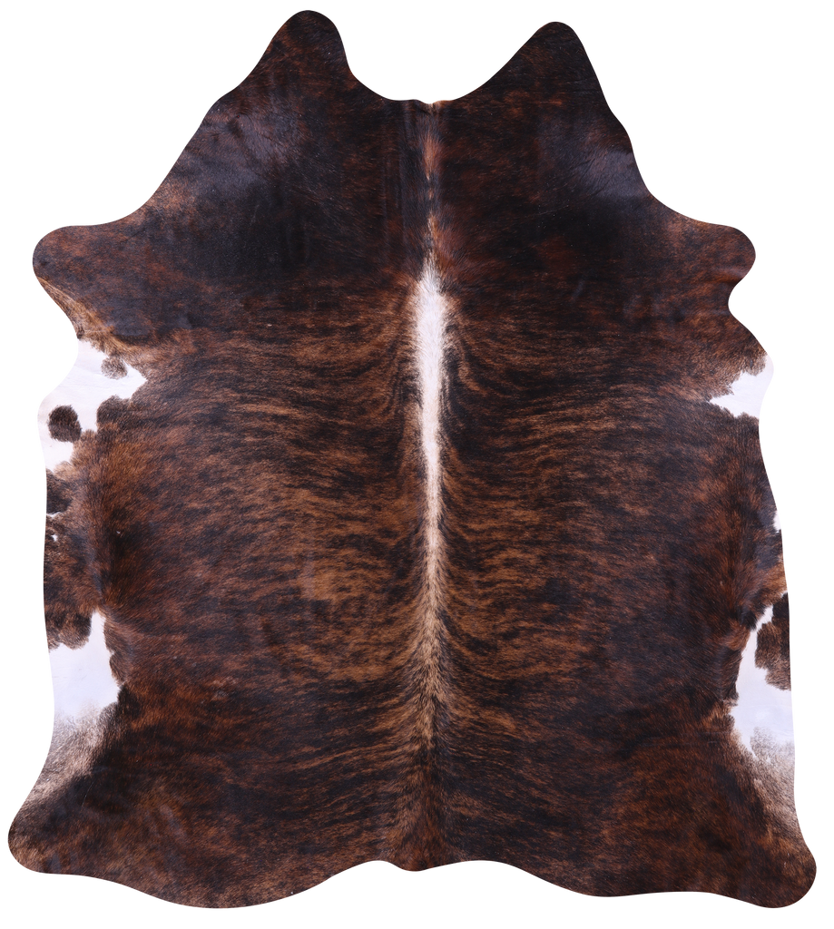 Dark Brindle Natural Cowhide Rug - XX-Large 8' 2"H x 7' 3"W