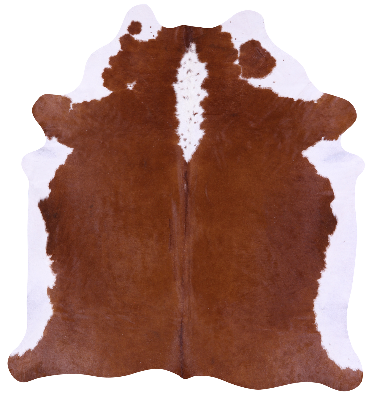 Brown & White Natural Cowhide Rug - XX-Large 8' 4"H x 7' 7"W