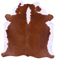 Thumbnail for Brown & White Natural Cowhide Rug - XX-Large 8' 4