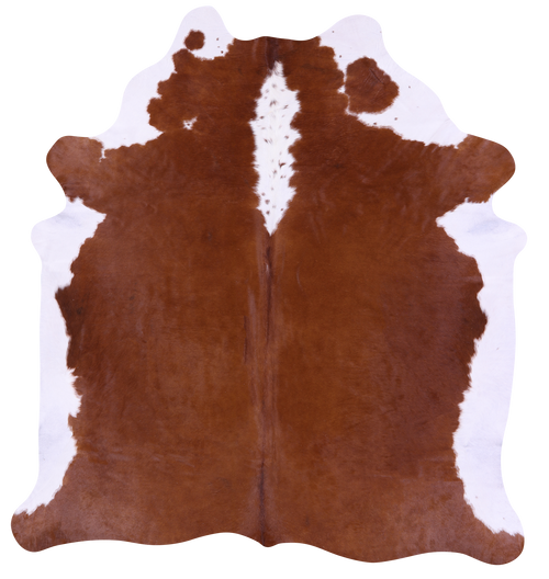 Brown & White Natural Cowhide Rug - XX-Large 8' 4