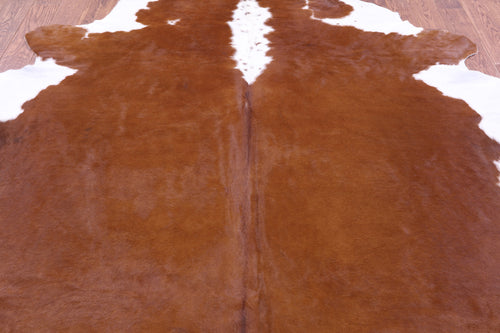 Brown & White Natural Cowhide Rug - XX-Large 8' 4