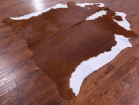 Thumbnail for Brown & White Natural Cowhide Rug - XX-Large 8' 4