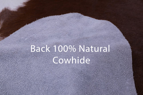 Brown & White Natural Cowhide Rug - XX-Large 8' 4