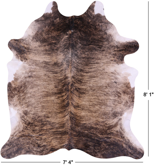 Light Brindle Natural Cowhide Rug - XX-Large 8' 1