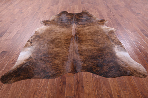 Brown Brindle Natural Cowhide Rug - XX-Large 8' 2