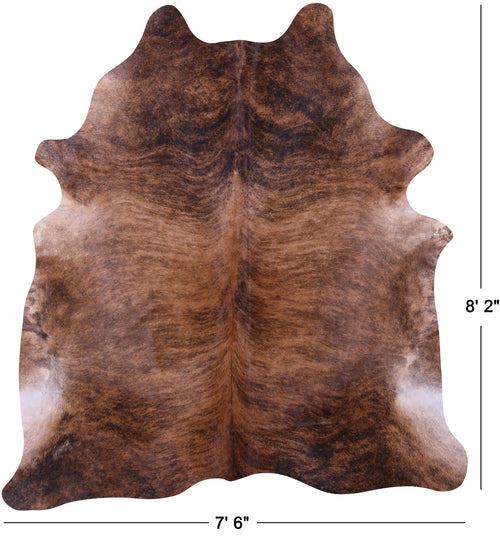 Brown Brindle Natural Cowhide Rug - XX-Large 8' 2