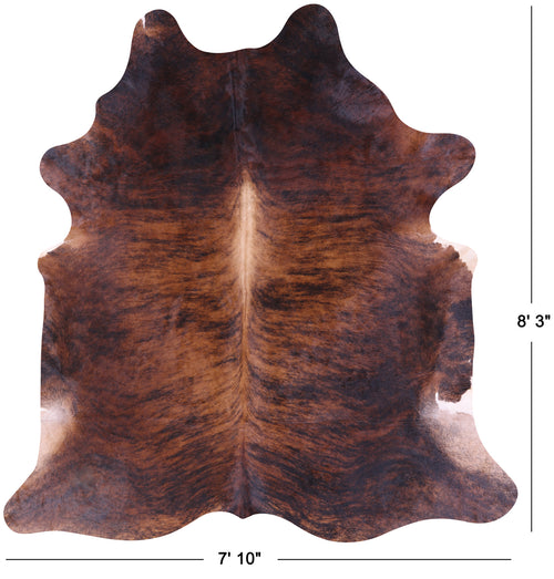 Brindle Natural Brown Cowhide Rug - XX-Large 8' 3