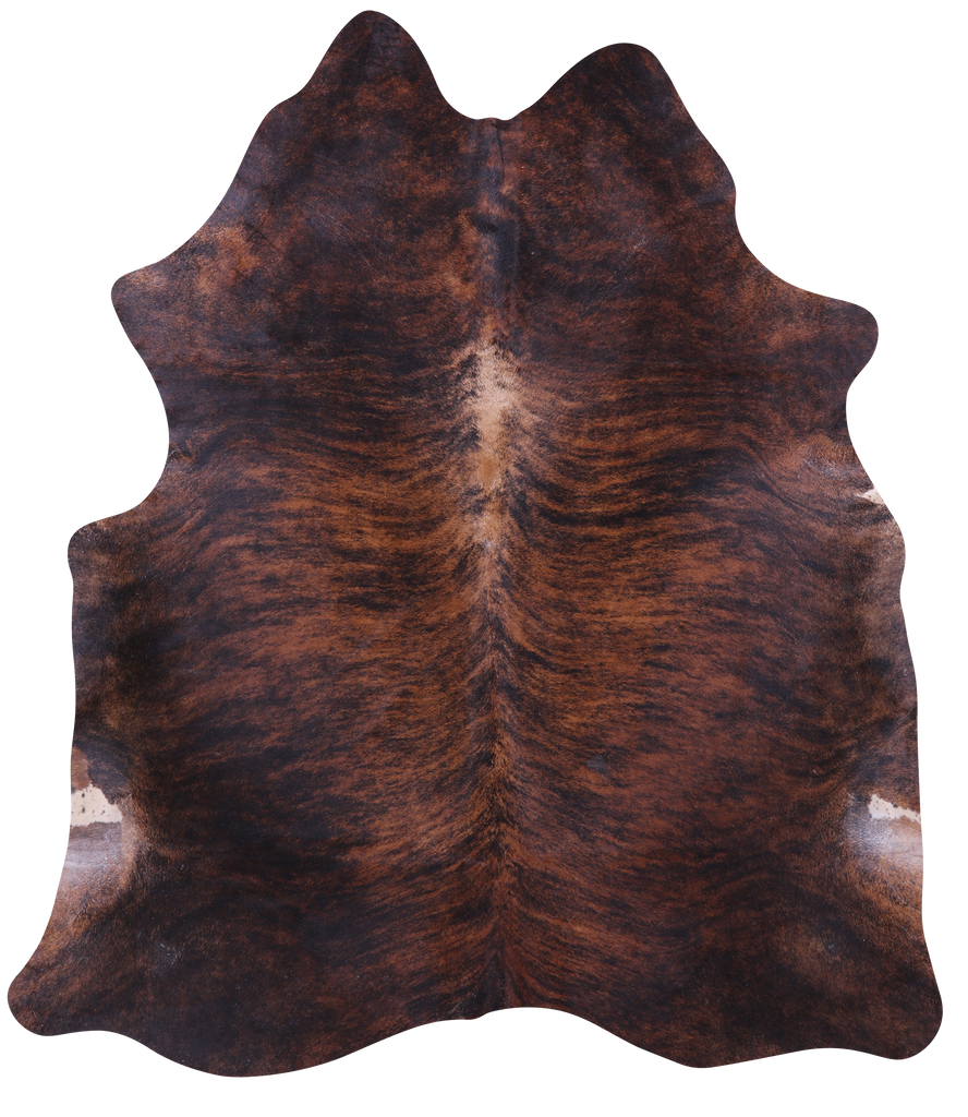 Dark Brindle Natural Cowhide Rug - XX-Large 8' 3"H x 7' 5"W