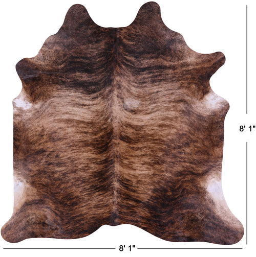 Brindle Natural Brown Cowhide Rug - XX-Large 8' 1