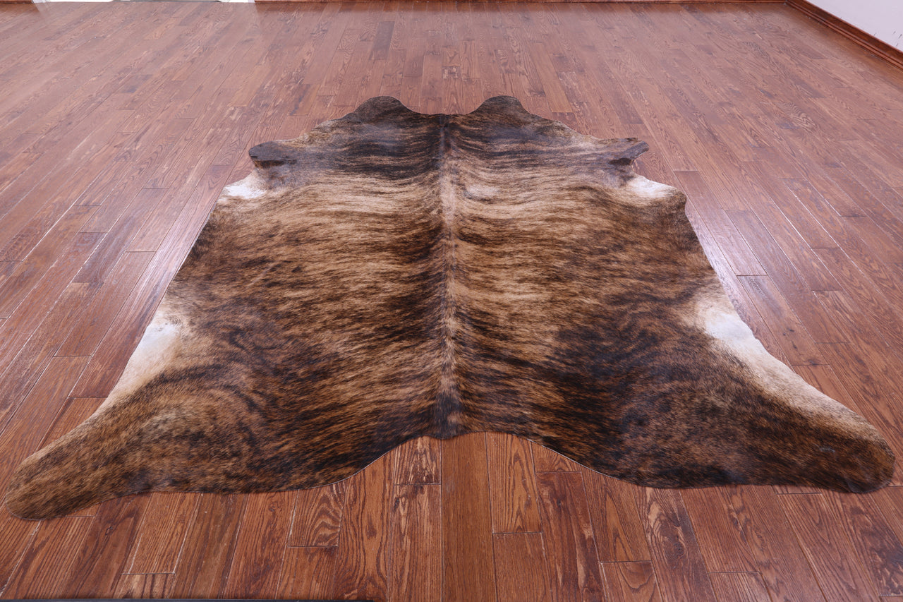 Brindle Natural Brown Cowhide Rug - XX-Large 8' 1"H x 8' 1"W