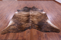 Thumbnail for Brindle Natural Brown Cowhide Rug - XX-Large 8' 1