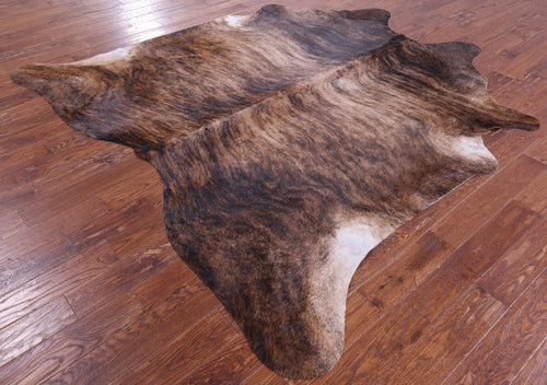 Brindle Natural Brown Cowhide Rug - XX-Large 8' 1