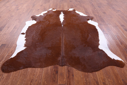 Brown & White Natural Cowhide Rug - XX-Large 8' 0