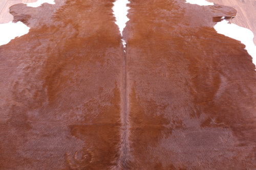 Brown & White Natural Cowhide Rug - XX-Large 8' 0