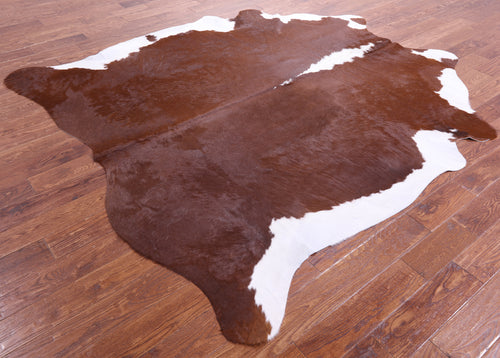 Brown & White Natural Cowhide Rug - XX-Large 8' 0