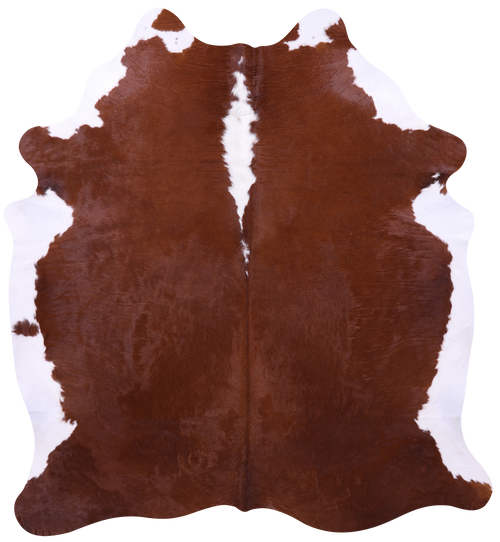 Brown & White Natural Cowhide Rug - XX-Large 8' 0