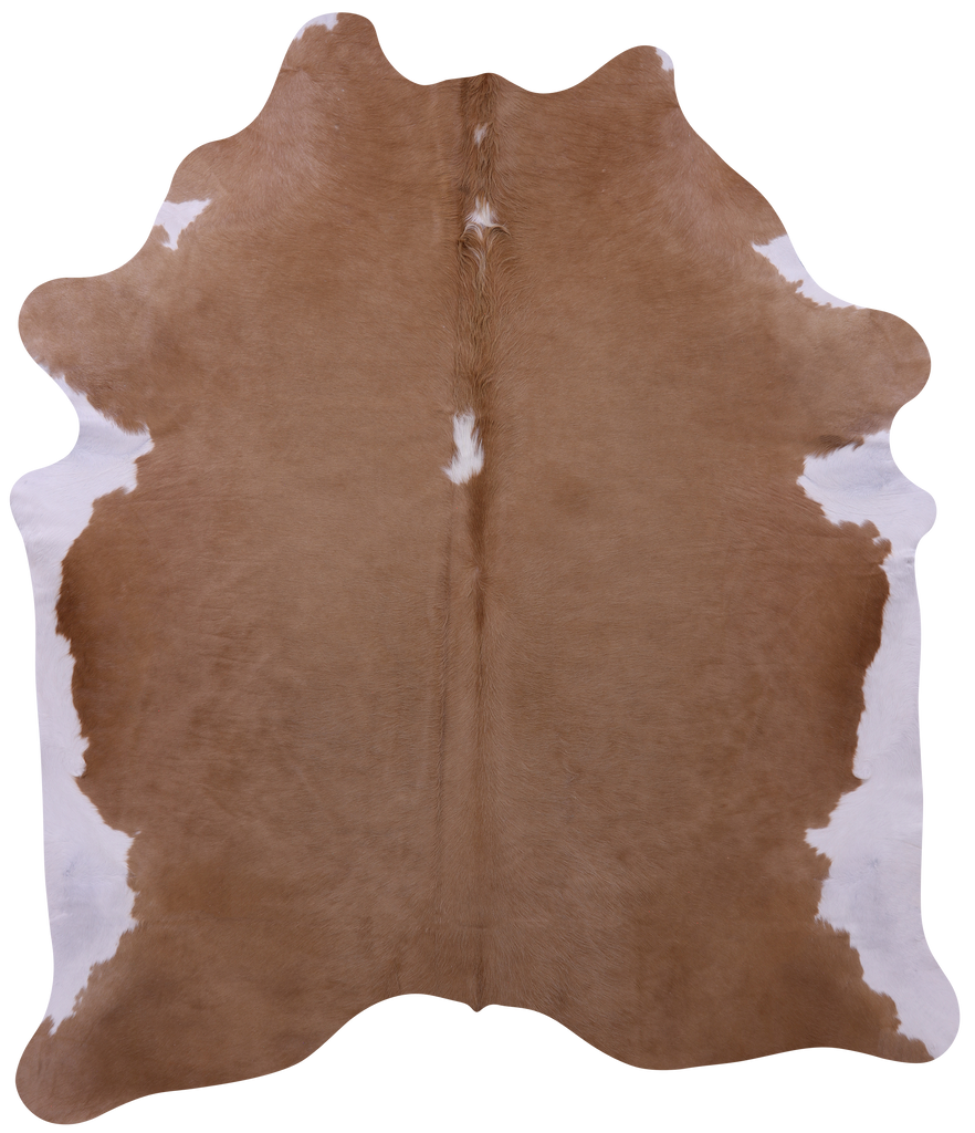 Brown & White Natural Cowhide Rug - XX-Large 8' 4"H x 7' 2"W