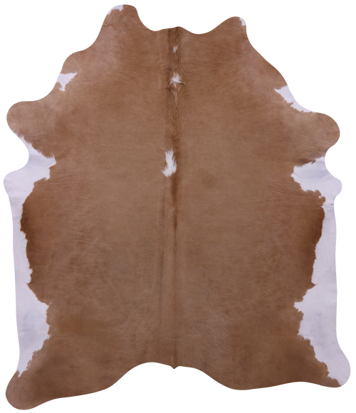 Brown & White Natural Cowhide Rug - XX-Large 8' 4