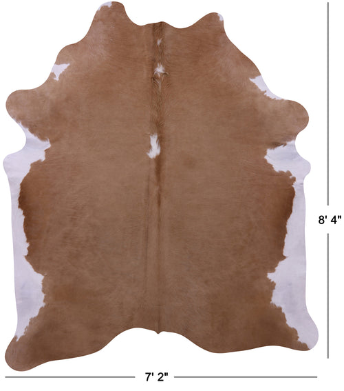 Brown & White Natural Cowhide Rug - XX-Large 8' 4