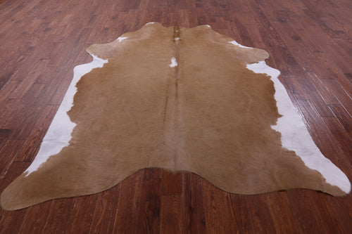Brown & White Natural Cowhide Rug - XX-Large 8' 4