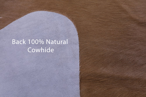 Brown & White Natural Cowhide Rug - XX-Large 8' 4