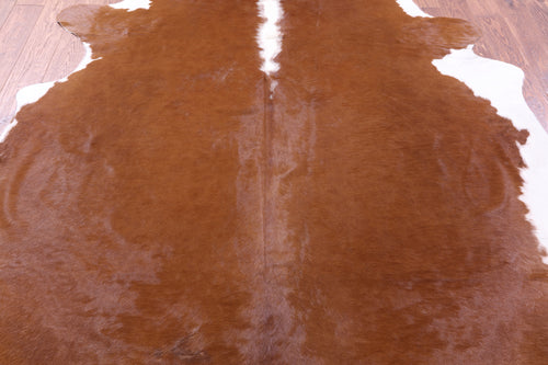 Brown & White Natural Cowhide Rug - XX-Large 8' 3