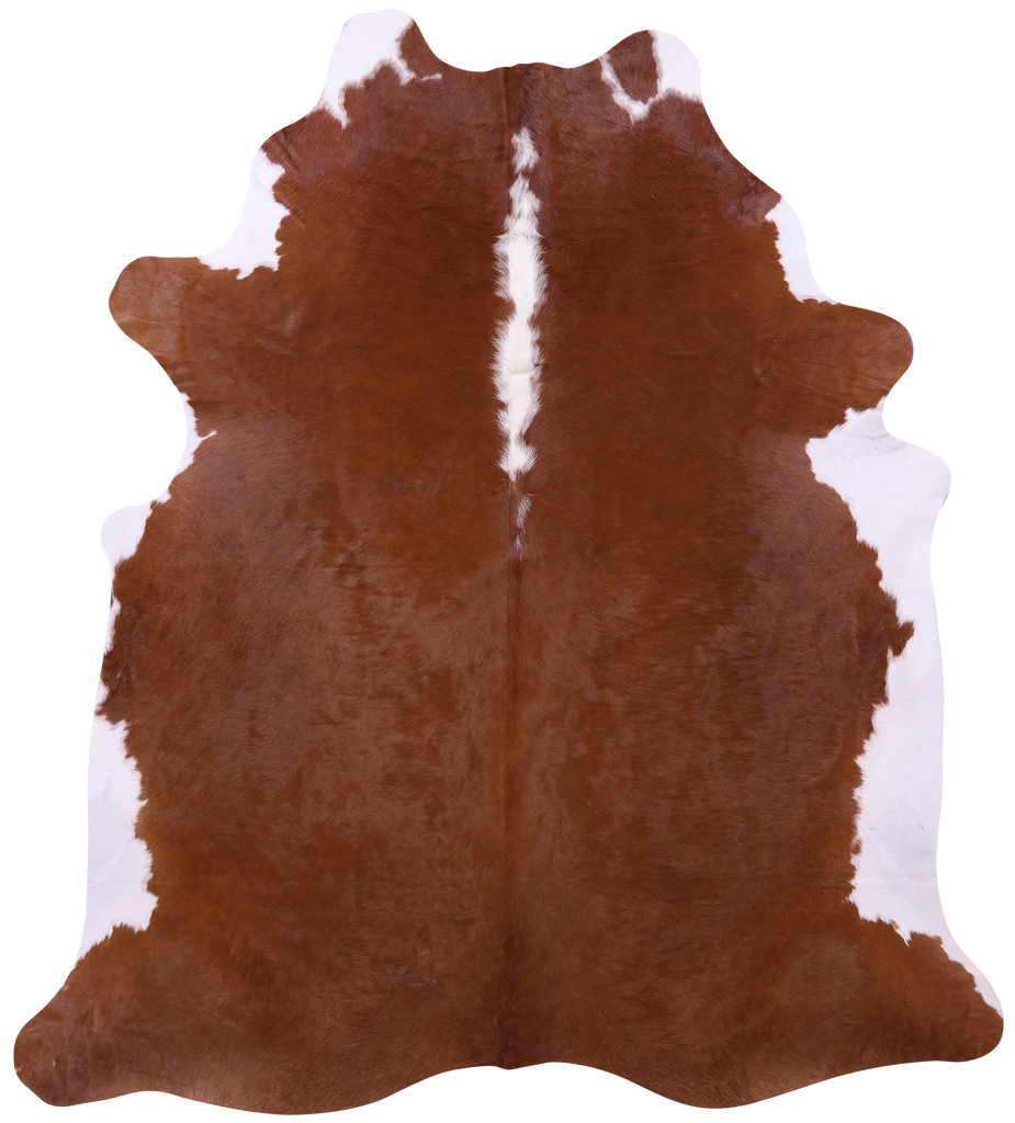 Brown & White Natural Cowhide Rug - XX-Large 8' 3"H x 7' 5"W