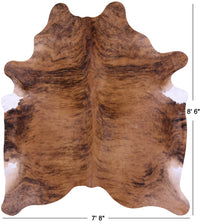 Thumbnail for Brindle Natural Brown Cowhide Rug - XX-Large 8' 6