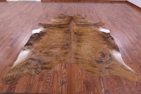 Thumbnail for Brindle Natural Brown Cowhide Rug - XX-Large 8' 6