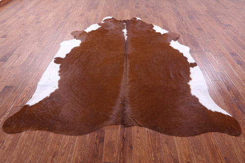 Brown & White Natural Cowhide Rug - XX-Large 8' 6