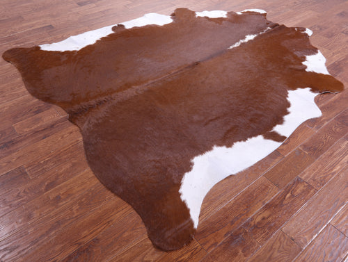 Brown & White Natural Cowhide Rug - XX-Large 8' 6