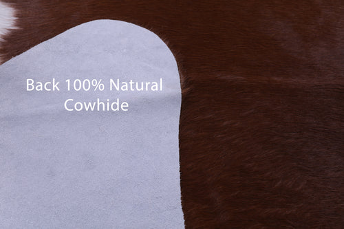 Brown & White Natural Cowhide Rug - XX-Large 8' 6