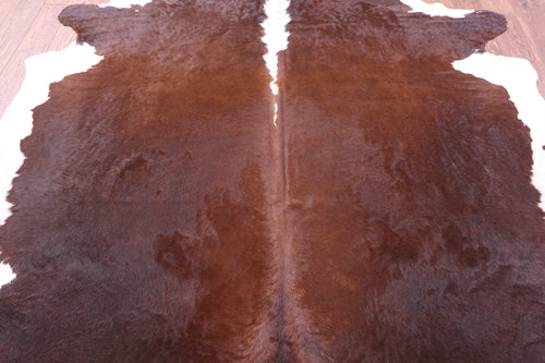 Brown & White Natural Cowhide Rug - XX-Large 8' 6