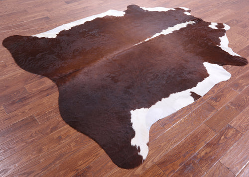 Brown & White Natural Cowhide Rug - XX-Large 8' 6