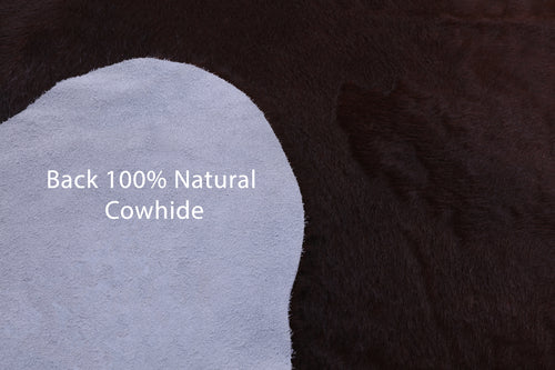 Brown & White Natural Cowhide Rug - XX-Large 8' 6