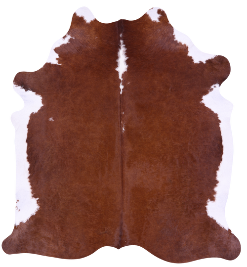 Brown & White Natural Cowhide Rug - XX-Large 7' 11