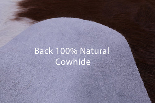 Brown & White Natural Cowhide Rug - XX-Large 7' 11