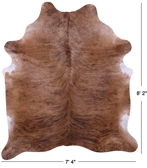 Brown Brindle Natural Cowhide Rug - XX-Large 8' 2
