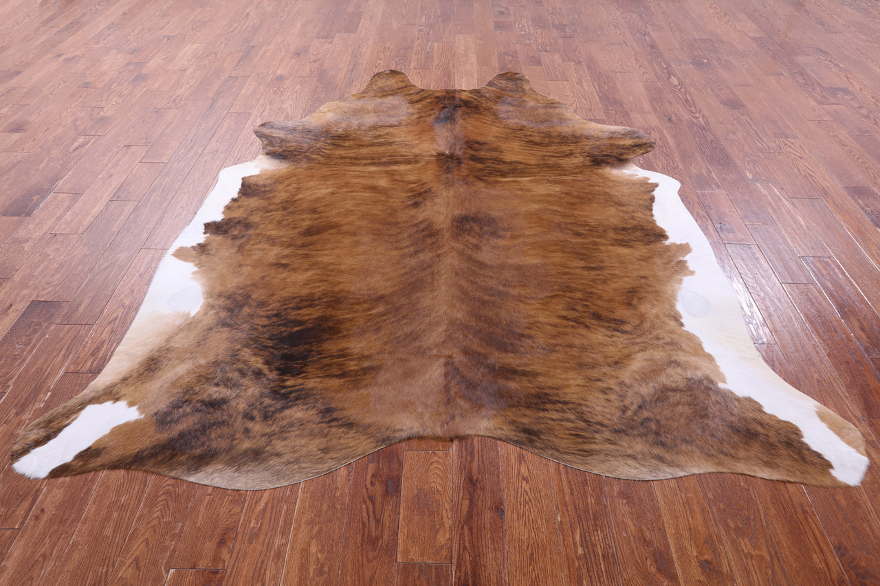 Brindle Natural Brown Cowhide Rug - XX-Large 8' 0"H x 7' 5"W