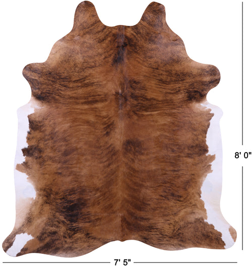 Brindle Natural Brown Cowhide Rug - XX-Large 8' 0